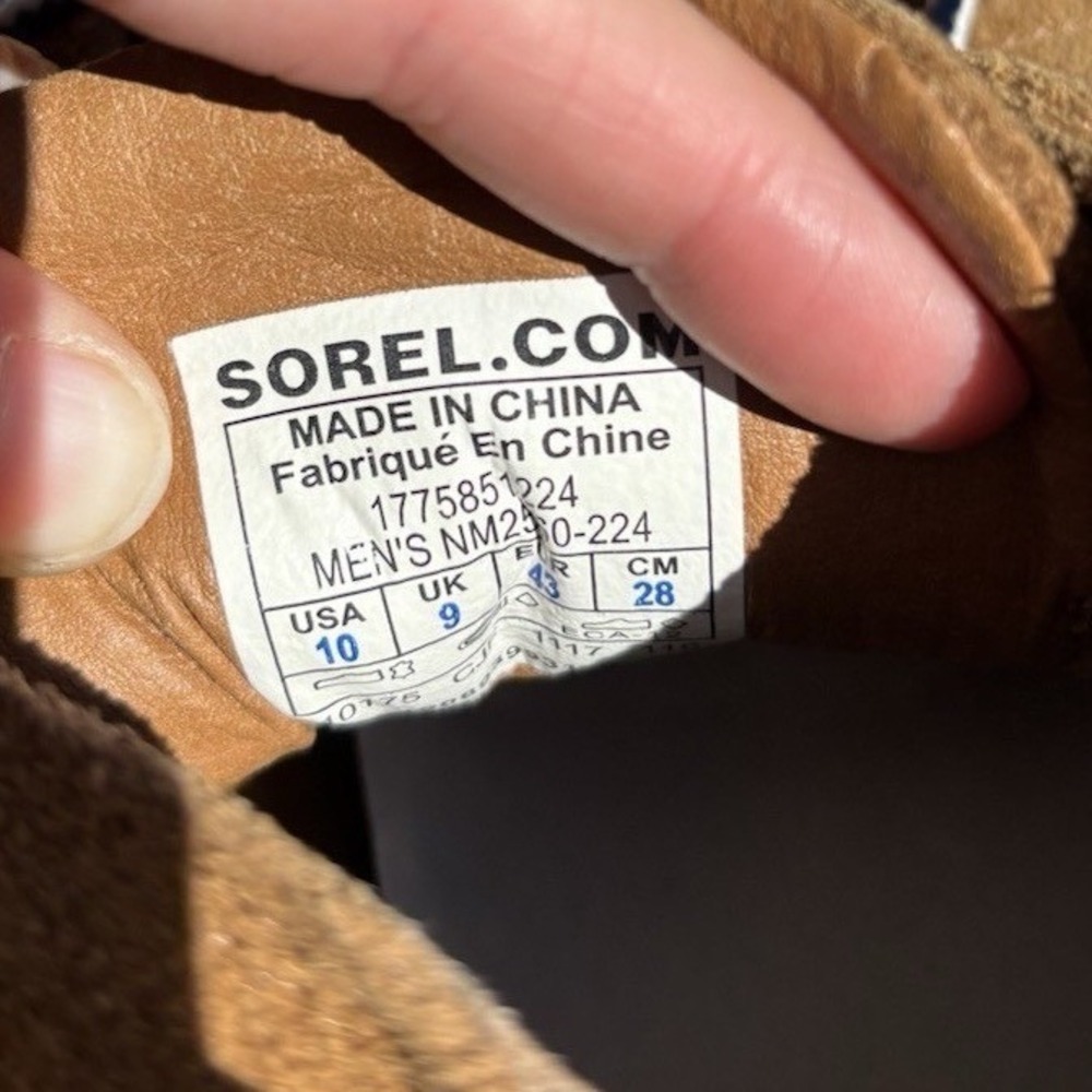 Sorel NM2560-224 Tobacco Brown Suede Leather Chukka Ankle Boots Mens Size 10 - Picture 8 of 10